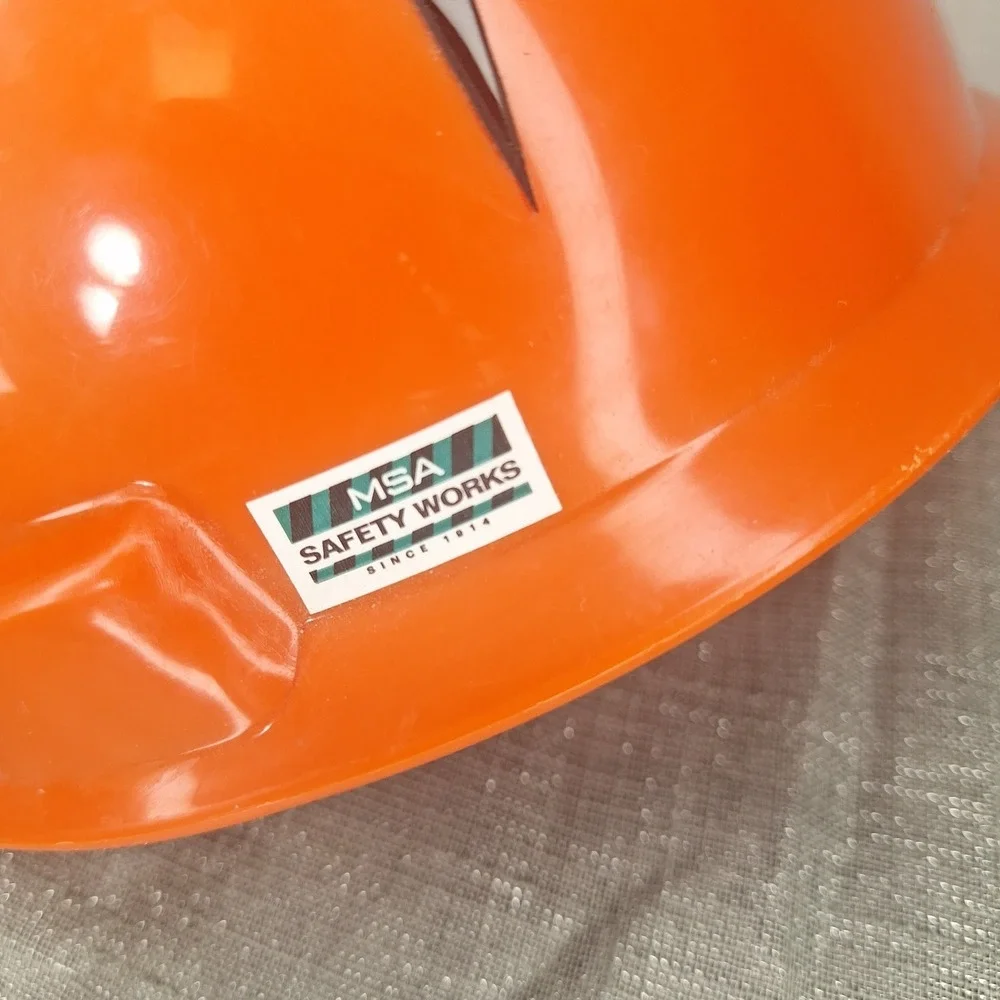 NFL Bengals V-Gard Hard Hat Medium MSA Safety Works Class E Type 1 Orange Black